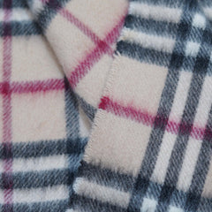 Cashmere/Wool Plaid Print Vintage Pre-Loved Scarf