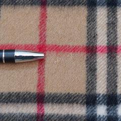 Cashmere/Wool Plaid Print Vintage Pre-Loved Scarf