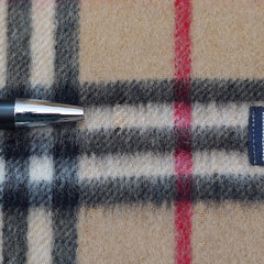 Cashmere/Wool Plaid Print Vintage Pre-Loved Scarf