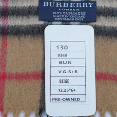 Cashmere Plaid Print Vintage Pre-Loved Scarf