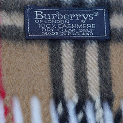 Cashmere Plaid Print Vintage Pre-Loved Scarf