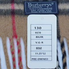 Cashmere Plaid Print Vintage Pre-Loved Scarf