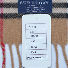 Lambswool Plaid Print Vintage Pre-Loved Scarf