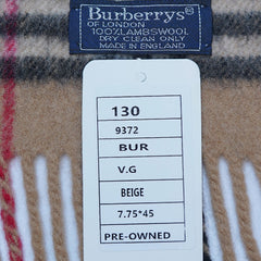 Lambswool Plaid Print Vintage Pre-Loved Scarf