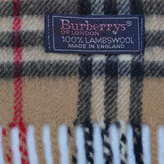 Lambswool Plaid Print Vintage Pre-Loved Scarf