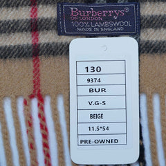 Lambswool Plaid Print Vintage Pre-Loved Scarf