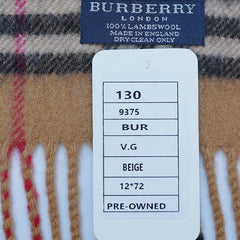 Lambswool Plaid Print Vintage Pre-Loved Scarf