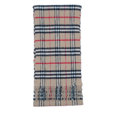 Merino Wool Plaid Print Vintage Pre-Loved Scarf