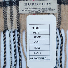Merino Wool Plaid Print Vintage Pre-Loved Scarf