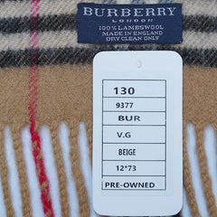Lambswool Plaid Print Vintage Pre-Loved Scarf