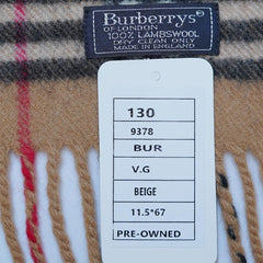 Lambswool Plaid Print Vintage Pre-Loved Scarf