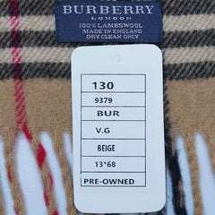 Lambswool Plaid Print Vintage Pre-Loved Scarf