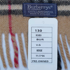 Lambswool Plaid Print Vintage Pre-Loved Scarf