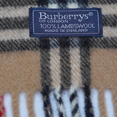 Lambswool Plaid Print Vintage Pre-Loved Scarf