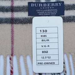 Lambswool Plaid Print Vintage Pre-Loved Scarf