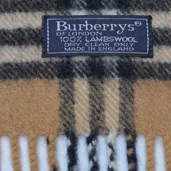 Lambswool Plaid Print Vintage Pre-Loved Scarf