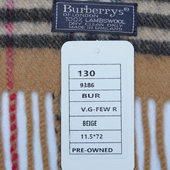 Lambswool Plaid Print Vintage Pre-Loved Scarf