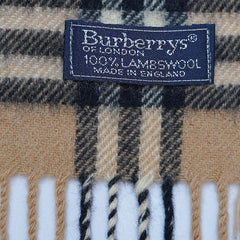 Lambswool Plaid Print Vintage Pre-Loved Scarf