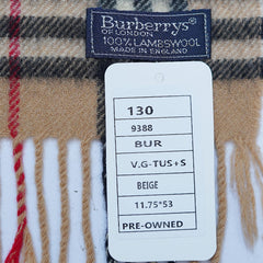 Lambswool Plaid Print Vintage Pre-Loved Scarf