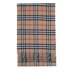 Lambswool Plaid Print Vintage Pre-Loved Scarf
