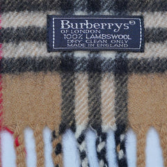 Lambswool Plaid Print Vintage Pre-Loved Scarf