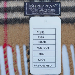 Lambswool Plaid Print Vintage Pre-Loved Scarf