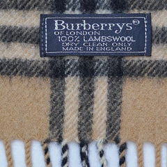 Lambswool Plaid Print Vintage Pre-Loved Scarf