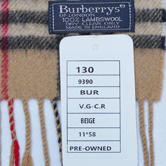 Lambswool Plaid Print Vintage Pre-Loved Scarf