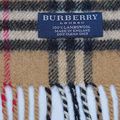 Lambswool Plaid Print Vintage Pre-Loved Scarf