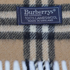 Lambswool Plaid Print Vintage Pre-Loved Scarf