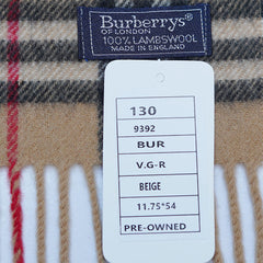Lambswool Plaid Print Vintage Pre-Loved Scarf