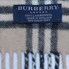 Lambswool Plaid Print Vintage Pre-Loved Scarf