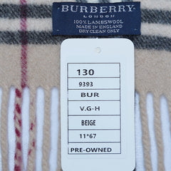 Lambswool Plaid Print Vintage Pre-Loved Scarf