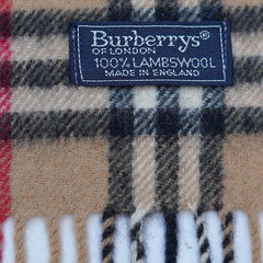 Lambswool Plaid Print Vintage Pre-Loved Scarf
