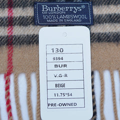 Lambswool Plaid Print Vintage Pre-Loved Scarf
