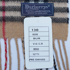 Lambswool Plaid Print Vintage Pre-Loved Scarf