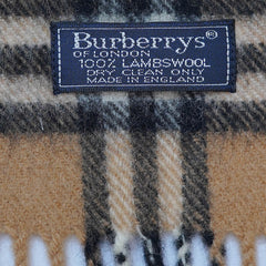 Lambswool Plaid Print Vintage Pre-Loved Scarf