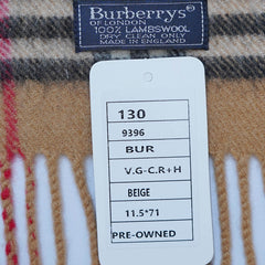 Lambswool Plaid Print Vintage Pre-Loved Scarf