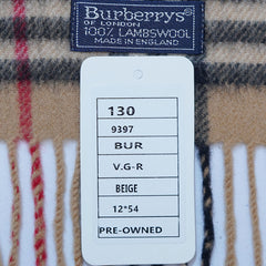 Lambswool Plaid Print Vintage Pre-Loved Scarf