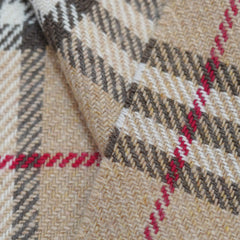 Cashmere/Wool Plaid Print Vintage Pre-Loved Scarf