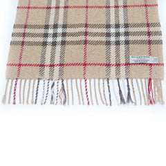Cashmere/Wool Plaid Print Vintage Pre-Loved Scarf