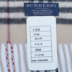 Lambswool Plaid Print Vintage Pre-Loved Scarf