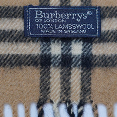 Lambswool Plaid Print Vintage Pre-Loved Scarf