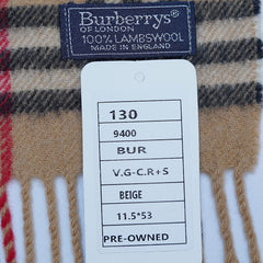 Lambswool Plaid Print Vintage Pre-Loved Scarf