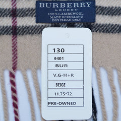 Lambswool Plaid Print Vintage Pre-Loved Scarf
