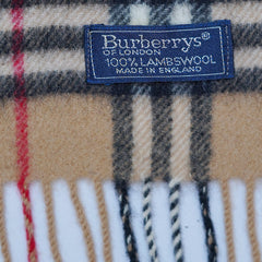 Lambswool Plaid Print Vintage Pre-Loved Scarf
