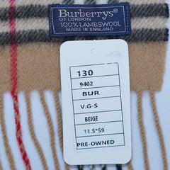 Lambswool Plaid Print Vintage Pre-Loved Scarf