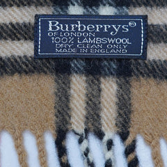 Lambswool Plaid Print Vintage Pre-Loved Scarf