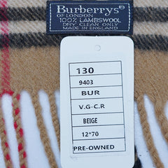 Lambswool Plaid Print Vintage Pre-Loved Scarf