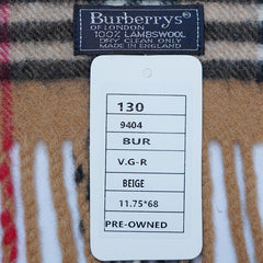 Lambswool Plaid Print Vintage Pre-Loved Scarf
